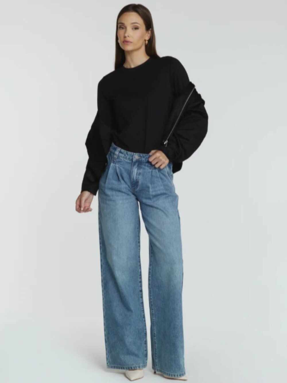 Jules Pleated Denim Trouser - 7 Diamonds